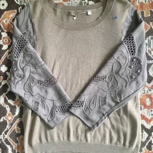 Anthropologie Filagree Armed Bohemian Sweater